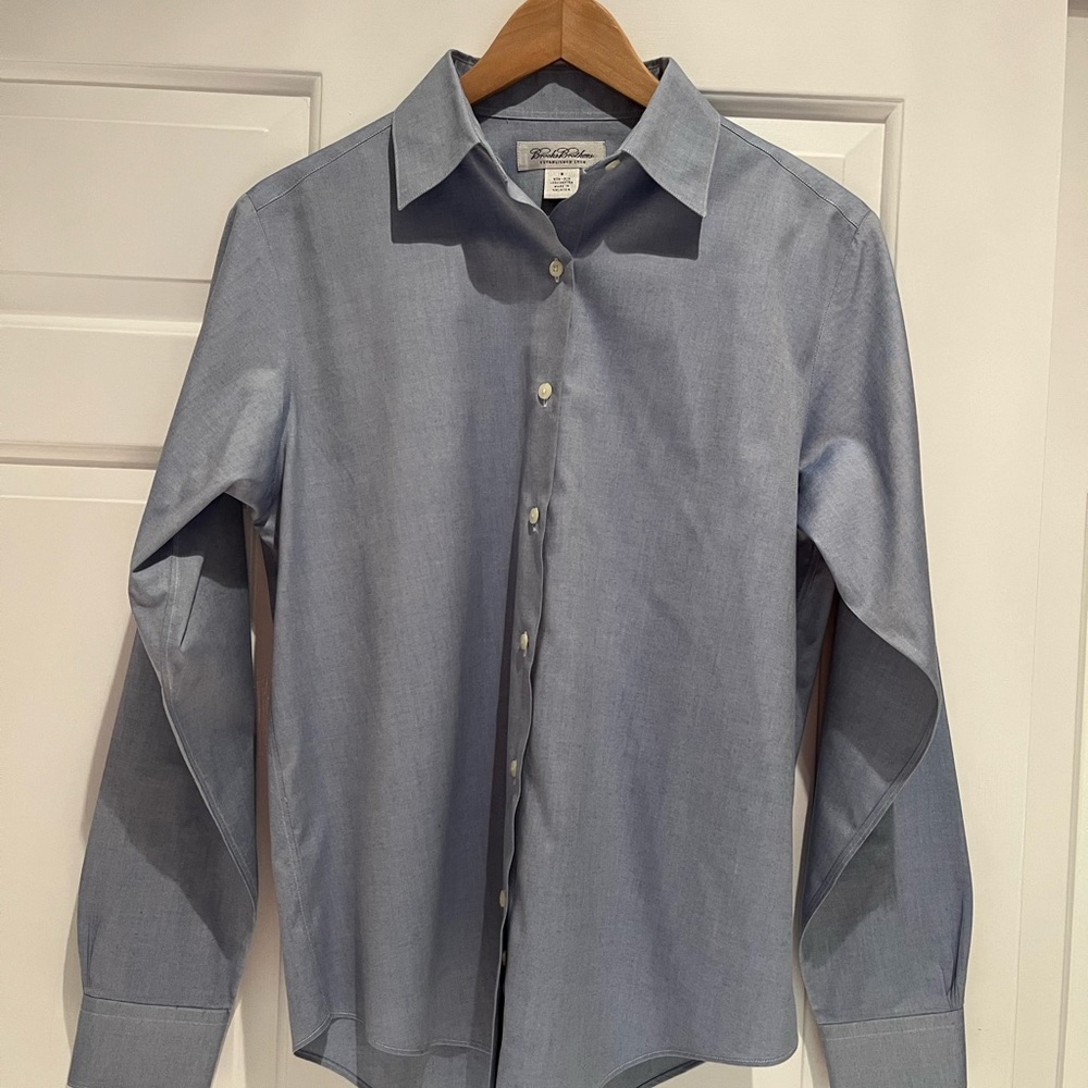 Brooks Brothers Women Blue long sleeve shirt size 8